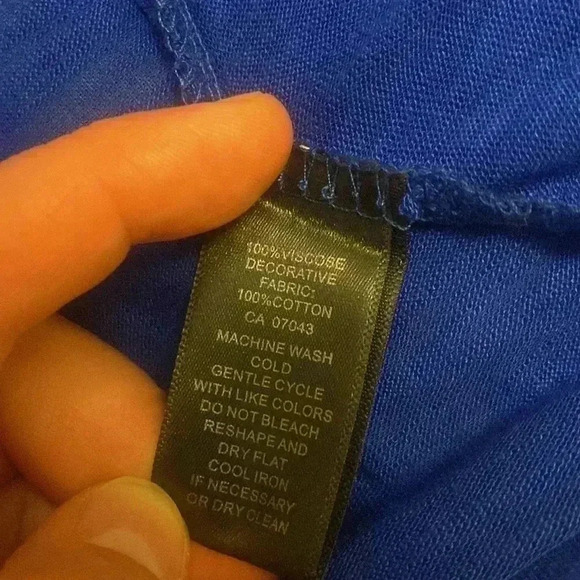 Cotton/viscose asymmetrical front edges  decorative summer blouse New ! - Picture 6 of 6